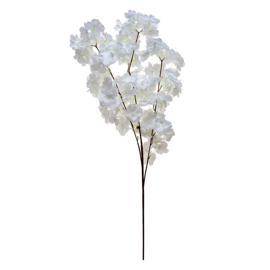 Clayre & Eef | Decoratie tak met bloemen Wit ø 8x95 cm | 5PL0108W