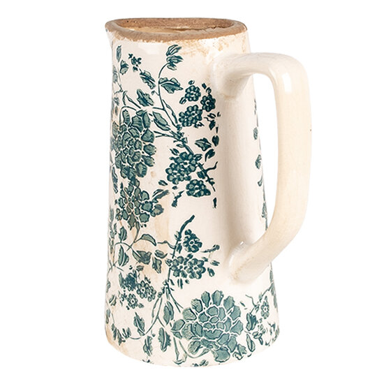 Clayre & Eef | Decoratieve Schenkkan Beige Groen 16x11x20 cm | 6CE1922M