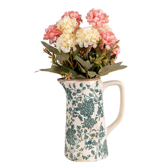 Clayre & Eef | Decoratieve Schenkkan Beige Groen 16x11x20 cm | 6CE1922M