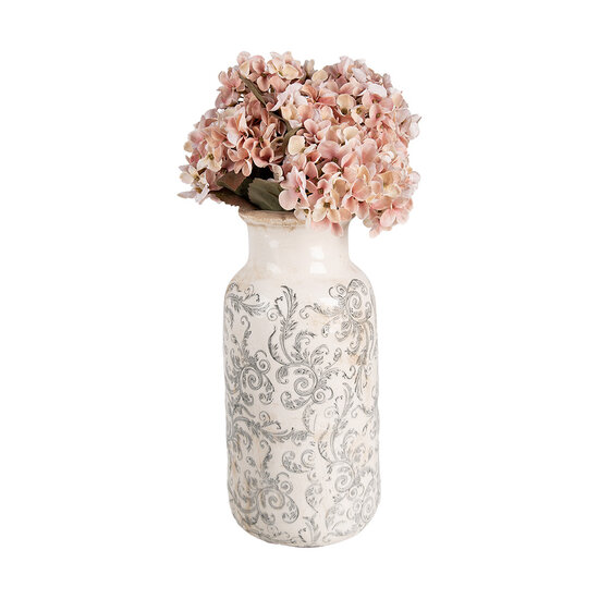 Clayre &amp; Eef   | Vaas Beige Grijs &oslash; 15x32 cm | 6CE1927L
