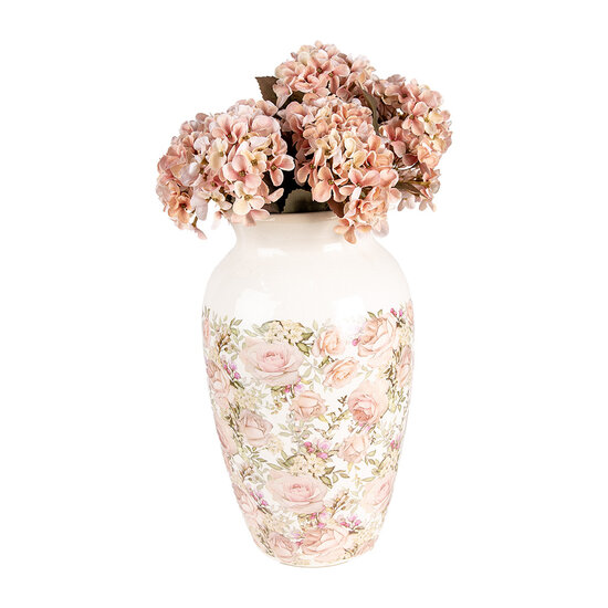 Clayre & Eef | Vaas Beige Roze ø 21x37 cm | 6CE1940L