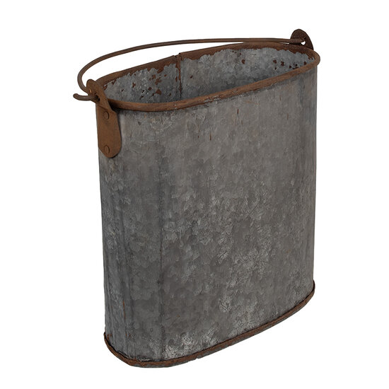 Clayre & Eef | Decoratie Emmer Grijs 24x14x28 cm | 6UNY0017