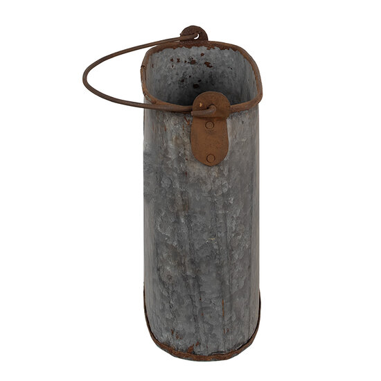 Clayre & Eef | Decoratie Emmer Grijs 24x14x28 cm | 6UNY0017
