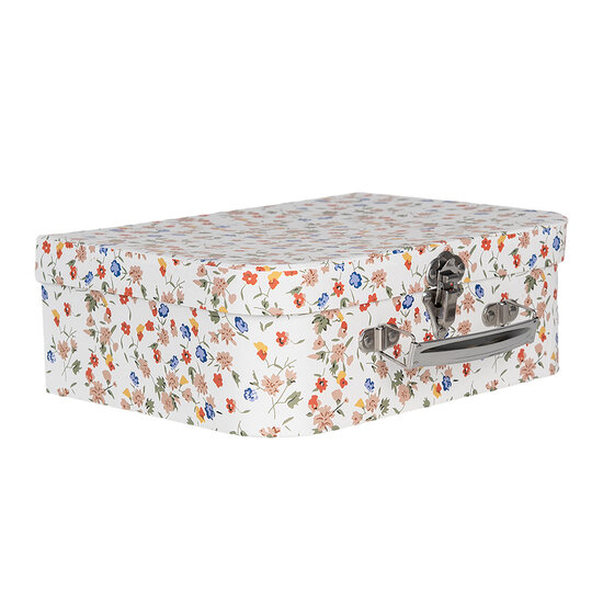 Clayre & Eef | Decoratie koffer Set van 3 Wit 30x22x9/25x20x9/20x17x8 cm | 66012