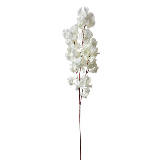 Clayre &amp; Eef   | Decoratie tak met bloemen Wit 24x8x100 cm | 5PL0118W
