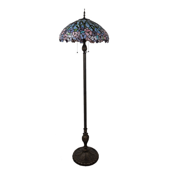 Clayre & Eef | Tiffany Vloerlamp Beige, Roze ø 51x165 cm E27/max 3x60W | 5LL-5453
