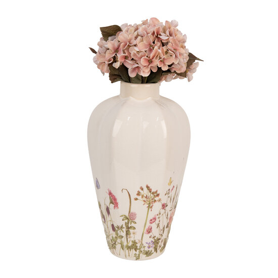 Clayre &amp; Eef   | Vaas Beige Roze &oslash; 17x30 cm | 6CE1938S