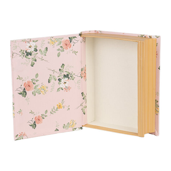 Clayre & Eef | Doos in boekvorm Roze 17x14x5 cm | 66013P