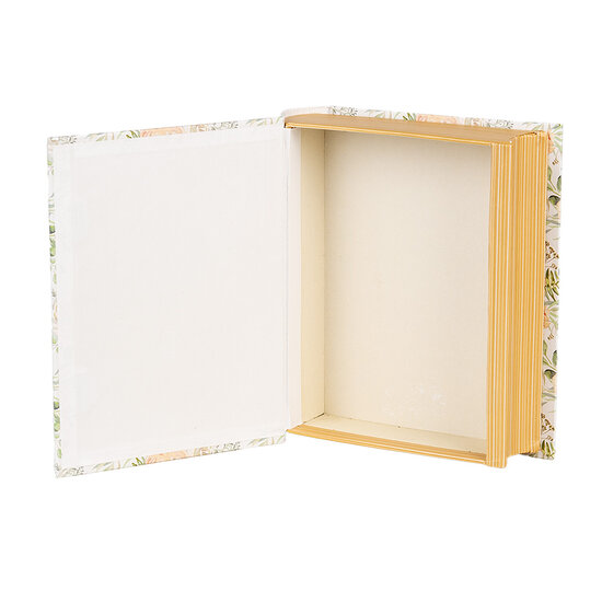 Clayre &amp; Eef   | Doos in boekvorm Wit Groen 17x14x5 cm | 66017
