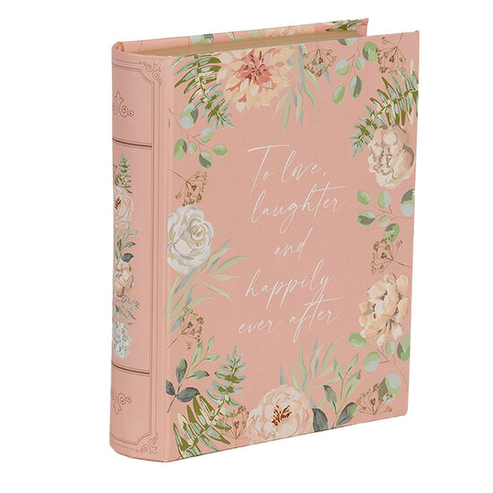 Clayre & Eef | Doos in boekvorm Roze Groen 17x14x5 cm | 66018