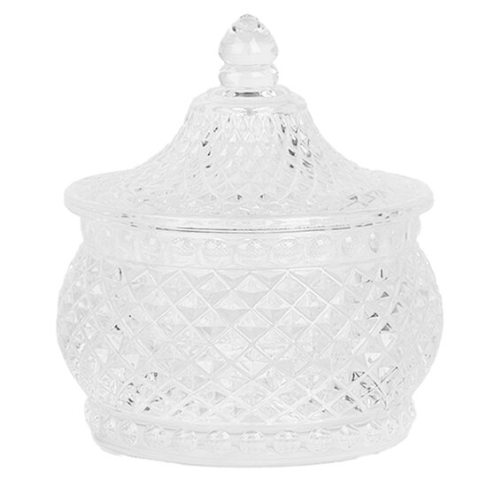 Clayre & Eef | Bonbonniere met deksel Transparant ø 10x11 cm | 6GL5004