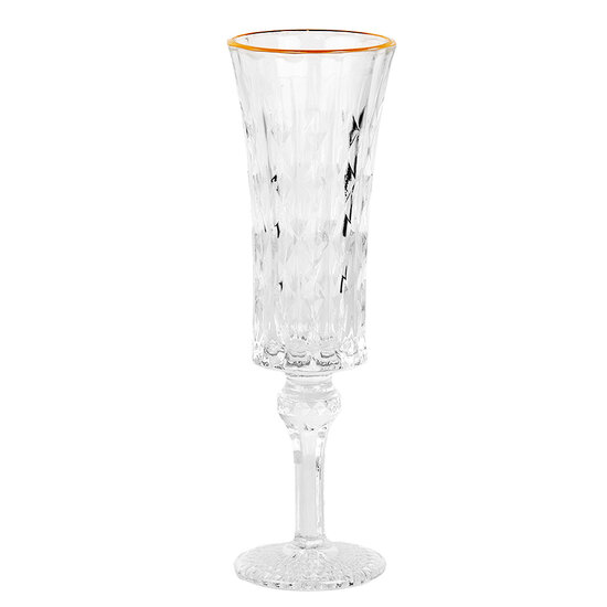 Clayre & Eef | Champagneglas Transparant ø 6x20 cm / 100 ml | 6GL5011