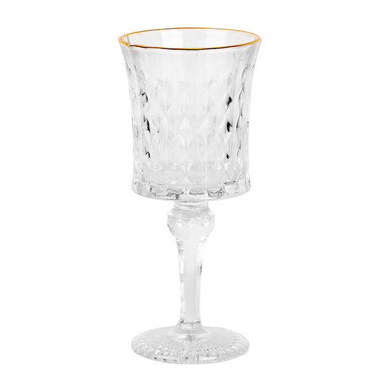 Clayre & Eef | Wijnglas Transparant ø 8x18 cm / 200 ml | 6GL5012