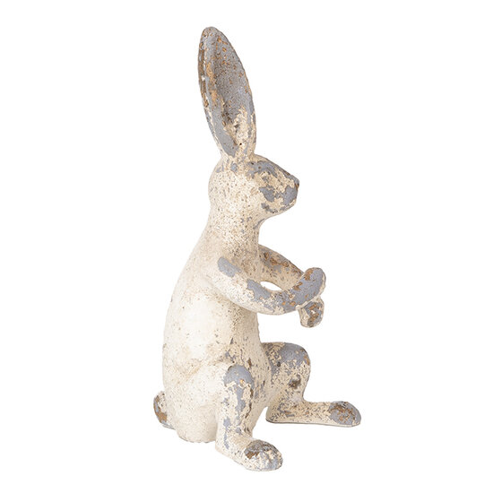 Clayre & Eef | Decoratie Beeld Konijn Beige Grijs 8x9x17 cm | 6Y5661