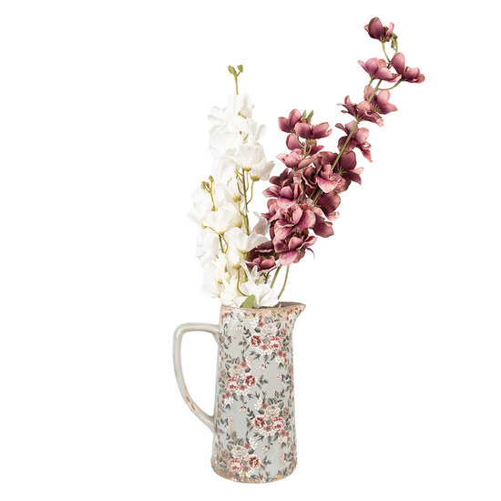 Clayre & Eef | Decoratieve Schenkkan Grijs Roze 21x14x26 cm | 6CE1971L