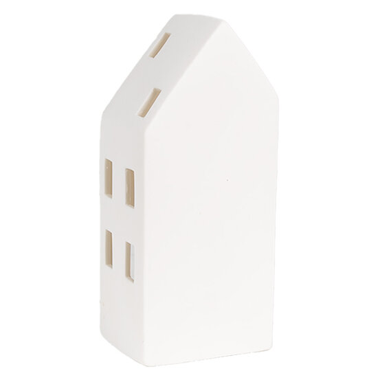 Clayre & Eef | Decoratie Huisje met LED Wit 7x6x15 cm | 6CE1793