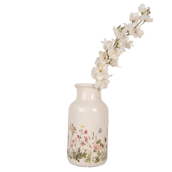 Clayre &amp; Eef   | Vaas Beige Roze &oslash; 14x26 cm | 6CE1932M