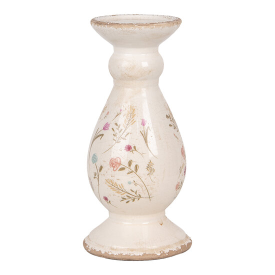 Clayre &amp; Eef   | Kandelaar Beige Roze &oslash; 12x26 cm | 6CE1945M