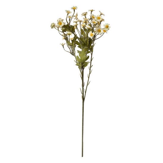 Clayre & Eef | Decoratie tak met bloemen Wit Groen 23x17x60 cm | 6PL0348W