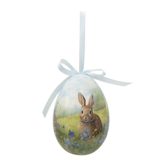 Clayre & Eef | Decoratie Hanger Ei (set 6) Meerkleurig ø 7x10 cm | 65912