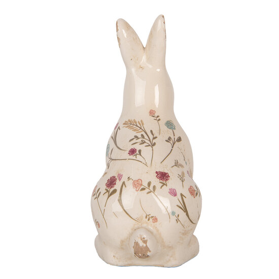 Clayre & Eef | Decoratie Beeld Konijn Beige Roze 13x10x21 cm | 6CE1958M