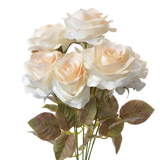 Clayre & Eef | Kunstbloem Rozen Wit Groen 16x16x47 cm | 6PL0308