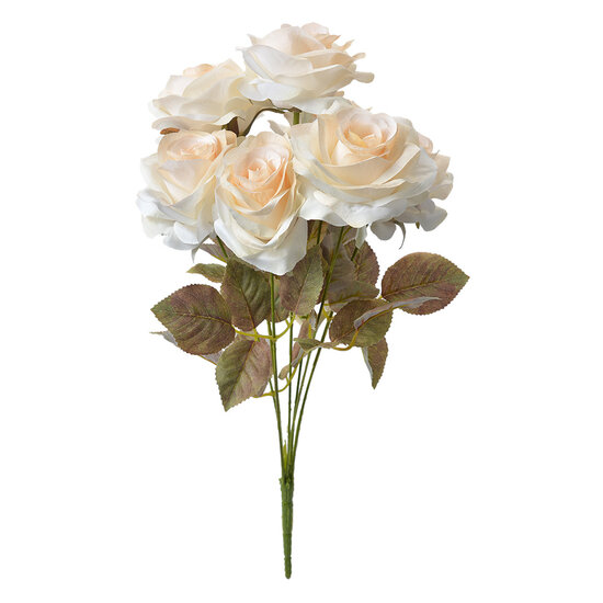 Clayre & Eef | Kunstbloem Rozen Wit Groen 16x16x47 cm | 6PL0308
