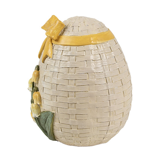 Clayre & Eef | Decoratie Beeld Ei Beige Geel 9x8x10 cm | 6PR4400