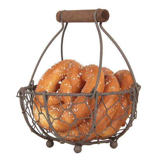 Clayre & Eef | Mandje Bruin ø 14x7/17 cm | 6Y5705