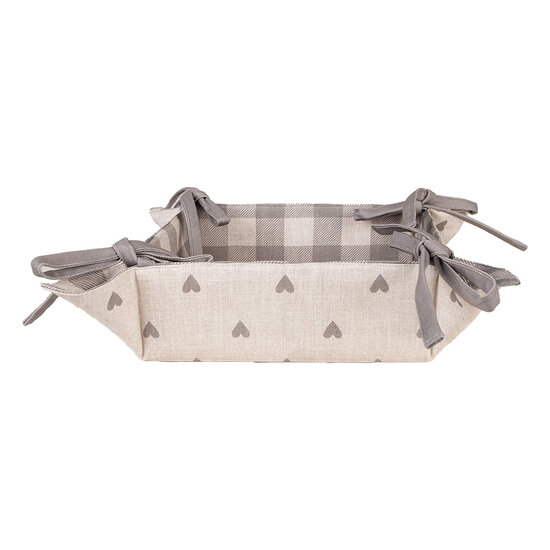 Clayre & Eef | Broodmand Beige Grijs 35x35x8 cm | LVT47G
