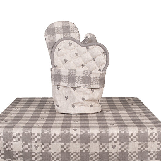 Clayre & Eef | Broodmandje Beige Grijs ø 15x16 cm | LVT50G