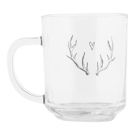 Clayre & Eef | Theeglas Transparant 11x8x9 cm / 200 ml | NWVGL0003