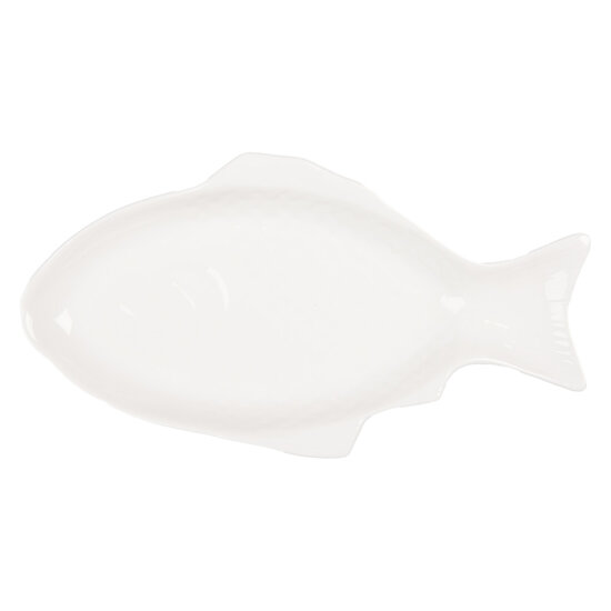 Clayre & Eef | Kom Vis Wit 48x26x5 cm / 925 ml | 6CEBO0199L