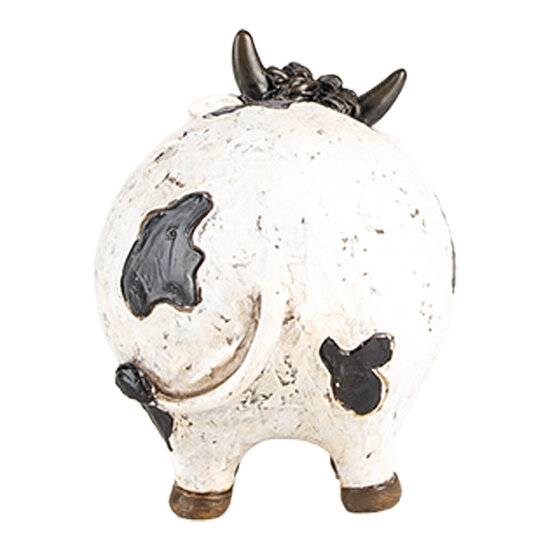 Clayre & Eef | Decoratie Beeld Koe Wit Zwart 9x7x9 cm | 6PR5275