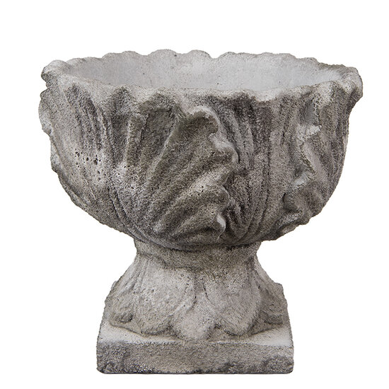 Clayre & Eef | Bloempot Binnen Grijs ø 20x17 cm | 6TE0567