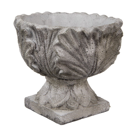 Clayre & Eef | Bloempot Binnen Grijs ø 20x17 cm | 6TE0567