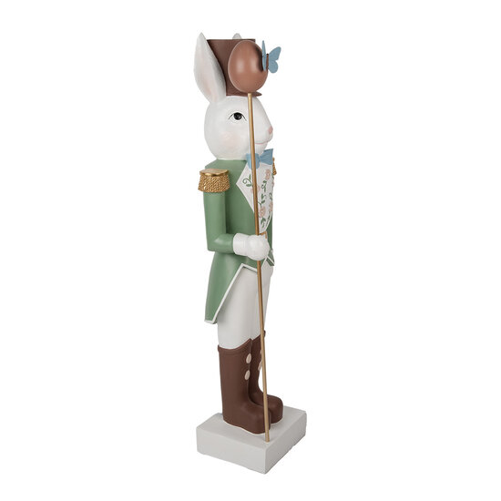 Clayre & Eef | Decoratie Konijn Wit Groen 28x23x96 cm | 5MG0050