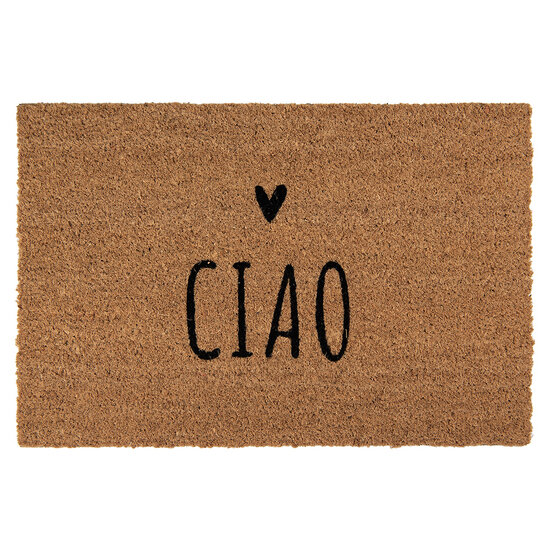 Clayre & Eef | Deurmat Binnen Bruin Zwart 60x40x2 cm | MC258