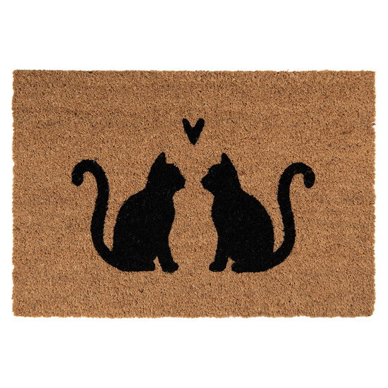 Clayre & Eef | Deurmat Binnen Bruin Zwart 60x40x2 cm | PWSMC