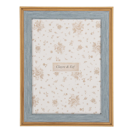 Clayre &amp; Eef   | Fotolijst Blauw Bruin 19x2x24 cm / 15x20 cm | 2F1261L