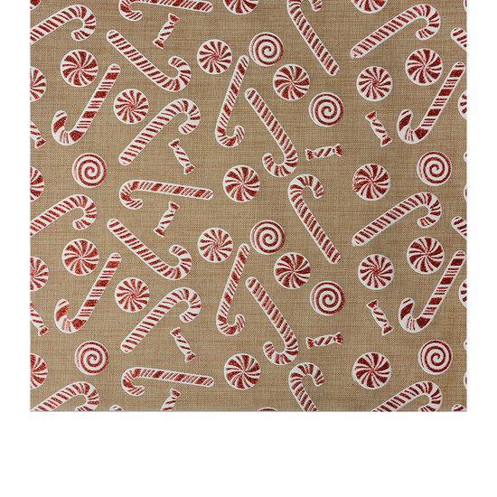 Clayre &amp; Eef   | Tafelloper Beige Rood 28x275 cm | 66038