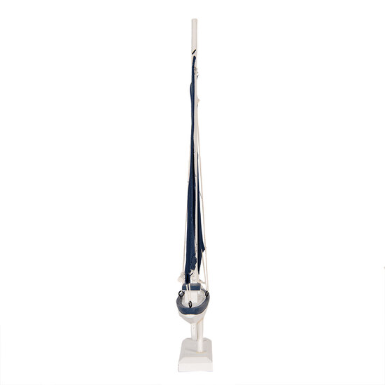 Clayre & Eef | Decoratie Miniatuur Zeilboot Wit Blauw 20x4x37 cm | 66076