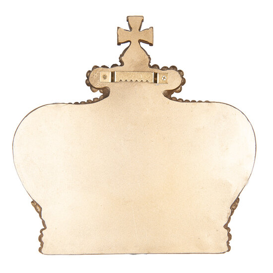 Clayre & Eef | Wanddecoratie Kroon Goudkleurig 25x6x24 cm | 6PR5296