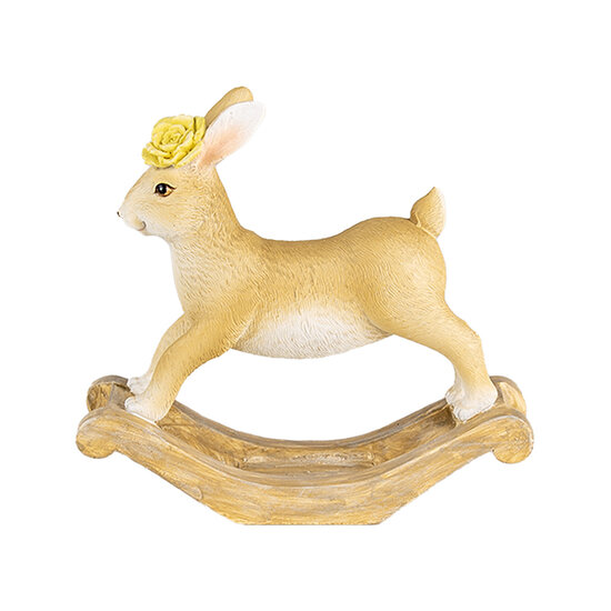 Clayre & Eef | Decoratie Beeld Konijn Bruin 16x5x14 cm | 6PR4410