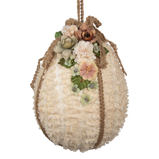 Clayre & Eef | Decoratie Hanger Ei Beige ø 20x29 cm | 65929