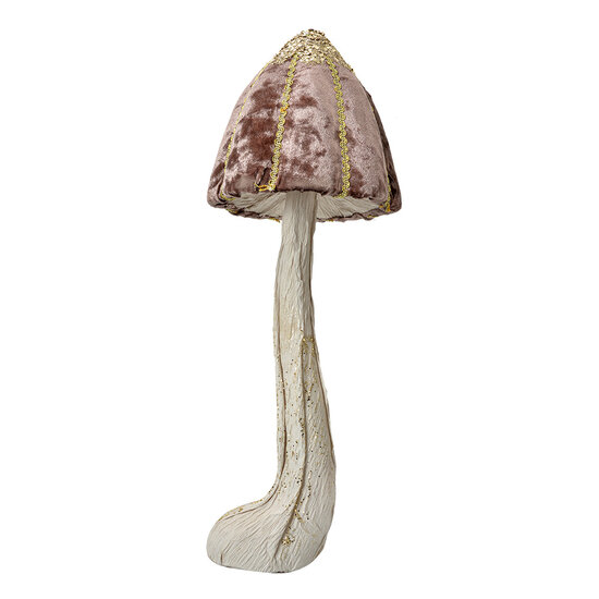 Clayre &amp; Eef   | Decoratie Paddenstoel Bruin Goudkleurig &oslash; 15x40 cm | 66170CH
