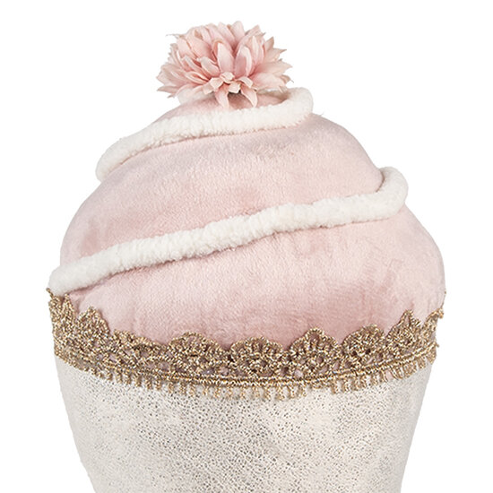 Clayre & Eef | Decoratie cupcake Roze Beige ø 11x16 cm | 65924