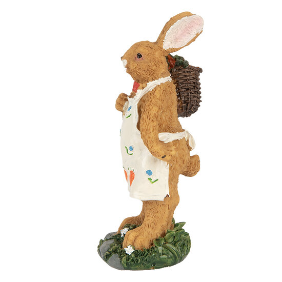 Clayre & Eef | Decoratie Konijn Bruin Wit 5x5x13 cm | 6PR5720