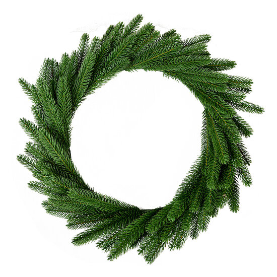 Clayre & Eef | Kerstdecoratie Krans Groen ø 63x7 cm | 66066