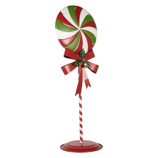 Clayre &amp; Eef   | Decoratie Lolly Rood met LED 36x29x100 cm / 3xAA | 6Y5635